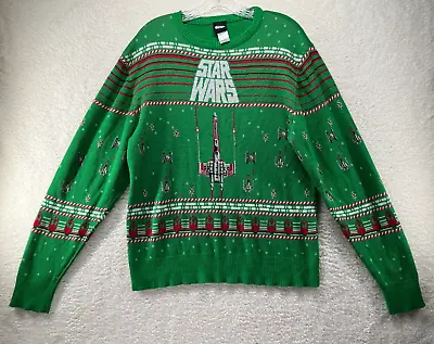 $27.99 • Buy Star Wars L Ugly Christmas Sweater Tie-Fighter X-Wing Holiday Party Licensed