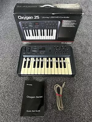 M-Audio Oxygen 25-Key USB MIDI Controller (3rd Gen) Manual USB Cable Boxed • £44.99