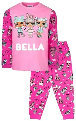 LOL Surprise Personalised Pyjamas For Girls Long Sleeve PJ Set Christmas Present • £14.99