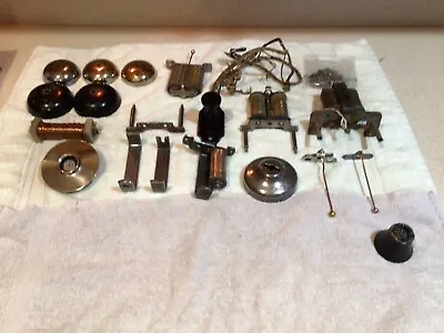 Lot Of Vtg Oak Wall Phone Parts Bells Ringers Wiring Etc.. • $59.99