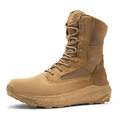 Mens Military Boots Tactical Boots 8 Inches Hiking Side Zipper Work Combat Boots • $69.99
