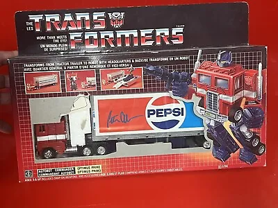 RARE 1984 Canadian Pepsi Optimus Prime G1 Signed By Peter Cullen  Autographed🔥 • $12500