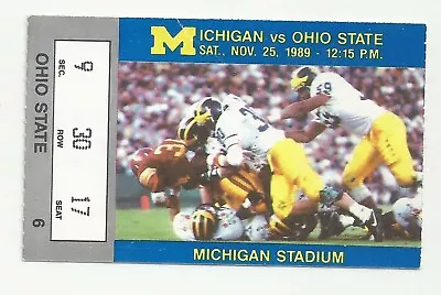 1989 Michigan Vs Ohio State Football Ticket Stub Bo Schembechler Last Ohio Game • $24.99