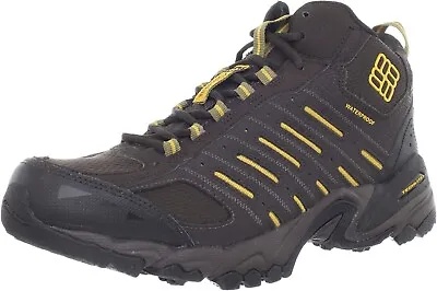 NEW Men's Columbia Waterproof Omni Hiking Shoe Northbend Mid 13 M Brown Yellow • $99.95