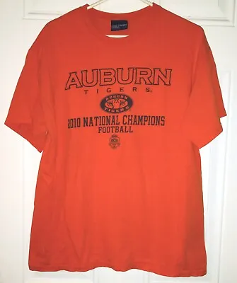 MV Sport  Auburn Tigers 2010 Football National Champions T-Shirt Orange Mens L • $14.99