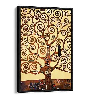 Gustav Klimt Tree Of Life Stoclet -float Effect Canvas Wall Art Pic Print- Gold • £24.99