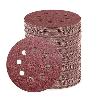 110pcs 5 Inch Sanding Disc 40 Grit 8 Hole Hook And Loop Sandpaper Round Sanding  • $26.06