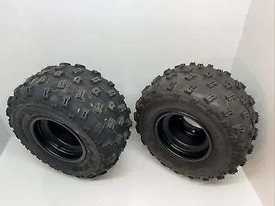 Rear Oem Wheels & Maxxis Tires Yamaha Yfz450r Banshee Raptor 20x10x9 Black Stock • $285