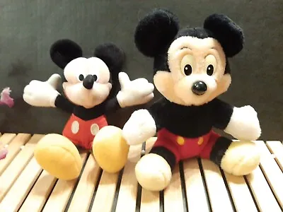 2 Vtg  Mickey Mouse Stuffed Plush Dolls / Toys 8 -9  • $14.88