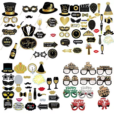 £3.55 • Buy Happy New Year Photo Booth Props Eyeglasses Photography Selfie Party Decorations