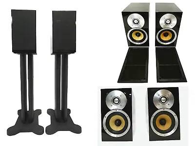 Bowers & Wilkins (B&W) CM1 Gloss Black Speakers With Metal Stands AUDIOPHILE • $585