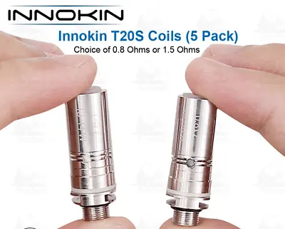  INNOKIN ENDURA T20S Prism S Replacement Coils - 0.8 / 1.5 Ohms - PACK OF 5 • £8.99