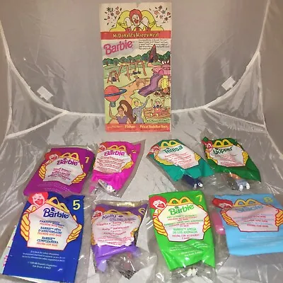 1999 McDonalds Barbie Happy Meal Toys Complete Set Of 8 Sealed  - Happy Meal Bag • $19.90