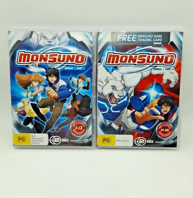 Monsuno Series 1: Part 1 & 2 DVD 4-Disc Set PAL Region 4 Anime With Card • $19.27