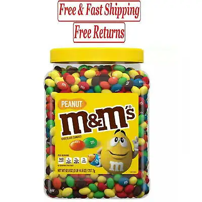 M&M'S Peanut Milk Chocolate Candy Bulk Jar (62 Oz.)  EXP DEC 2025 • $23.74