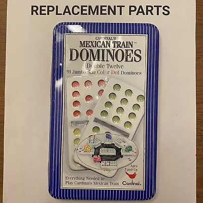 1 REPLACEMENT DOMINO Cardinal MEXICAN TRAIN Dominoes Game 2004 (You Choose) • $2.59