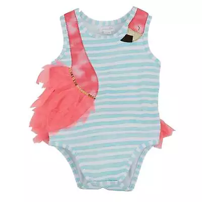 Mud Pie Baby Girl Flamingo Bodysuit Romper • $25