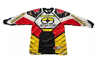 NO FEAR Suzuki Elektron Racing Motocross Jersey L Supercross Long Sleeve NWOT • $63.75