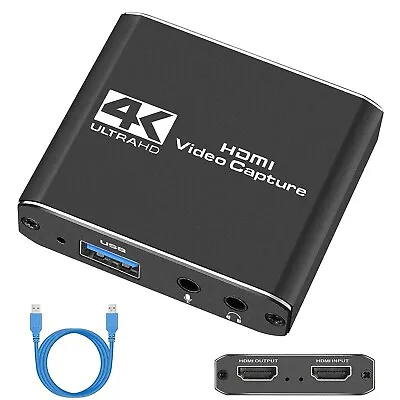 4K Audio Video Capture Card USB 3.0 HDMI Video Capture Device Full HD Recording • $20.99