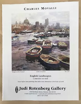 Charles Movalli Rotenberg Gallery Exhibition Ad 1999 Vintage Art Magazine Print • $5.75