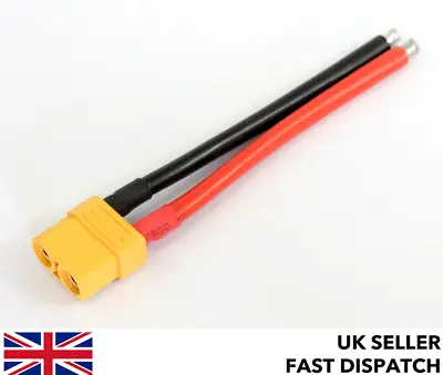 Female XT90 Connector Pigtail/cable 100mm 10 AWG Silicone Wire • £4.25