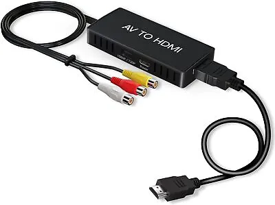 RCA To HDMI Converter Analog Composite To HDMI Adapter Compatible VCRDVDVHS • $16.99