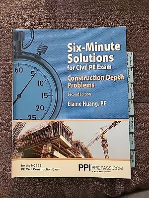PPI Six-Minute Solutions For Civil PE Exam: Construction Depth Problems 2nd... • $25