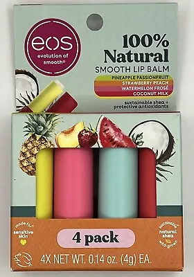 EOS Moisturizing Natural Shea Super Soft Shea Lip Balm Stick 4 Ct Variety Pack  • $10.99