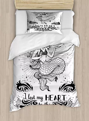 Nautical Tattoo Duvet Cover Set Aquatic Mermaid • £32.99