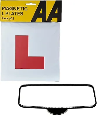 AA Fully Magnetic L Plates For Car Learner Suction Cup Rear View Mirror L Plate • $13.37