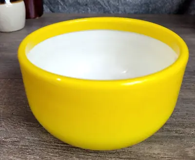 Vintage Glassbake BRIGHT Yellow Medium Mixing Bowl Milk Glass 6.375 Wx4 W • $20.97