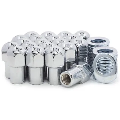 20 Lug Nuts 1/2-20 Chrome Dome Top Mag .75  Shank Keystone Offset Washers • $26.50