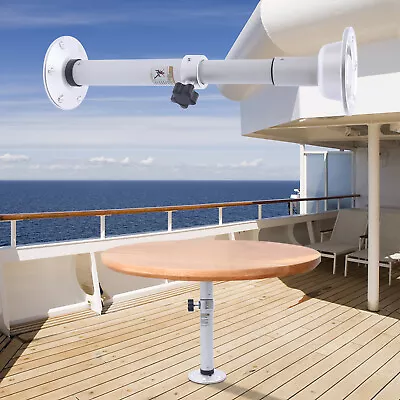 Adjustable Table Pedestal Stand Silver Table Base For Marine Boat Yacht • $62