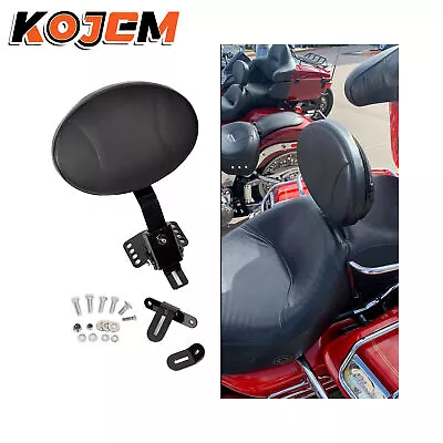 $45.29 • Buy Adjustable Plug-In Driver Rider Backrest Kit For Harley 97-UP FLHT Electra Glide