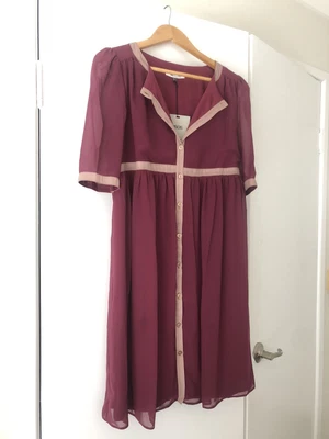 $14 • Buy Beautiful ASOS Maternity Dress Size 10 Burgundy Magenta Lined Mini Brand New