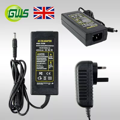 12V/24V 1A-10A 24W-120W Power Supply AC To DC Adapter For LED Strip Light/CCTV • £12