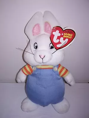 Max Stuffed Plush Bunny Rabbit TY Beanie Babies 6 In From Max And Ruby Cartoons  • $37.79