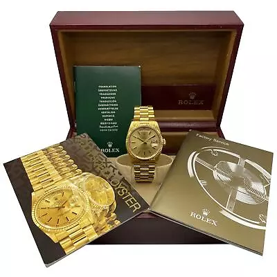 Rolex President 36mm Day-Date 18238 Yellow Gold Champagne Dial Automatic Watch • $15999