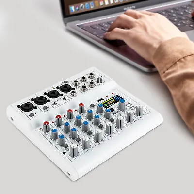 7 Channel Powered Audio Mixer USB Amplifier Mixing Console 48V Phantom Power • $93.10
