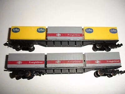 N Gauge Lima Bogie Container Wagon (Fyffes & Freightliner Containers) X 2 • £15
