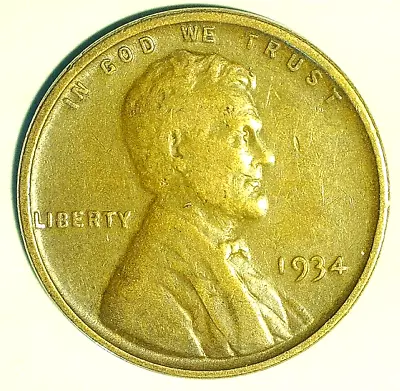 Cinco De Mayo Sale--united States--1934 'p' Wheat Back Copper Penny  Km#132 • $2.50