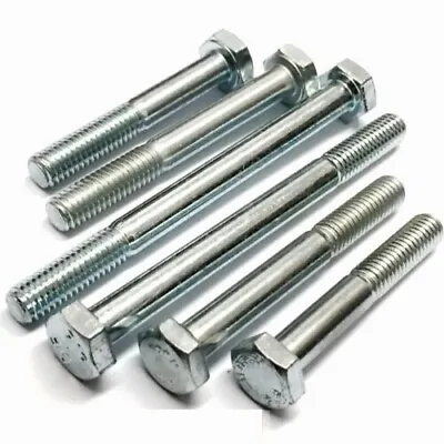 M12 / 12mm PART THREADED BOLT GRADE 8.8 ZINC SCREW HEXAGON HEX HEAD BOLTS DIN931 • £5.04