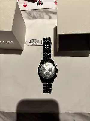 Michael Kors Lexington 44mm Case Stainless Steel Black Band Stainless Steel... • $125