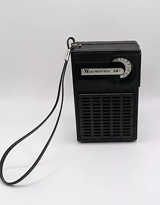 WESTMINSTER Solid State AM Pocket Transistor Radio With Strap Vintage • $14.50