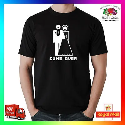  Game Over Tee Tshirt T-Shirt Funny Wedding Stag Do Hen Groom Bride Party Cool • £14.99