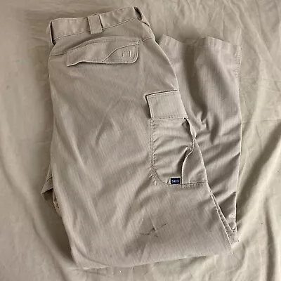 5.11 Tactical Pants Beige Khaki Cargo Ripstop Workwear 74369 Mens Size 36 X 32 • $28.53