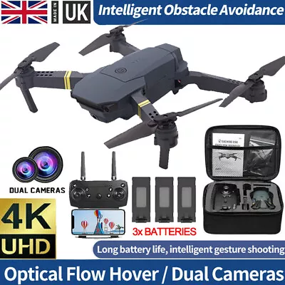 3 Batteries Drone X Pro 4K HD Selfie Camera WIFI FPV GPS Foldable RC Quadcopter • £22.99