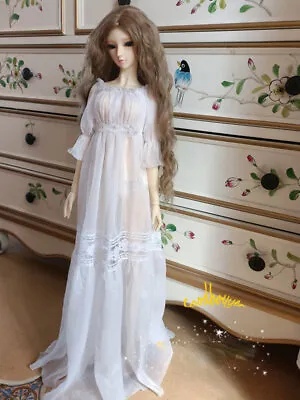 1/6 1/4 1/3 SD16 IP-EID BJD Clothes Doll Outfit White Lace Nightgown Nighty Sexy • $20.61