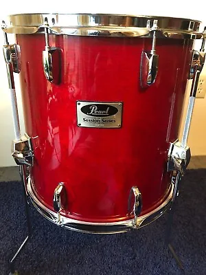 Pearl Session Series 14x14 Floor Tom - 90s Vintage - Sequoia Red Lacquer • $225