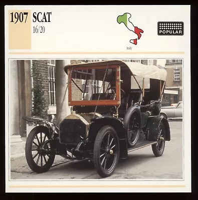 1907  Scat 16/20  Classic Cars Card • $4.95